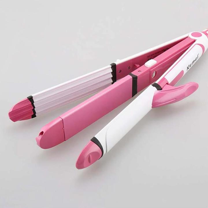 Elegant Pink Hair Crimper – Professional Ceramic Styling Tool